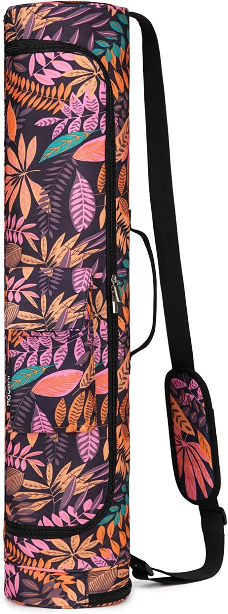 MOYAQI Yoga Mat Bag, Dual Full Zip Exercise Yoga Mat Carrier, Yoga Mat Carry Bag for Women Men with Storage Pockets and Adjustable Shoulder Strap