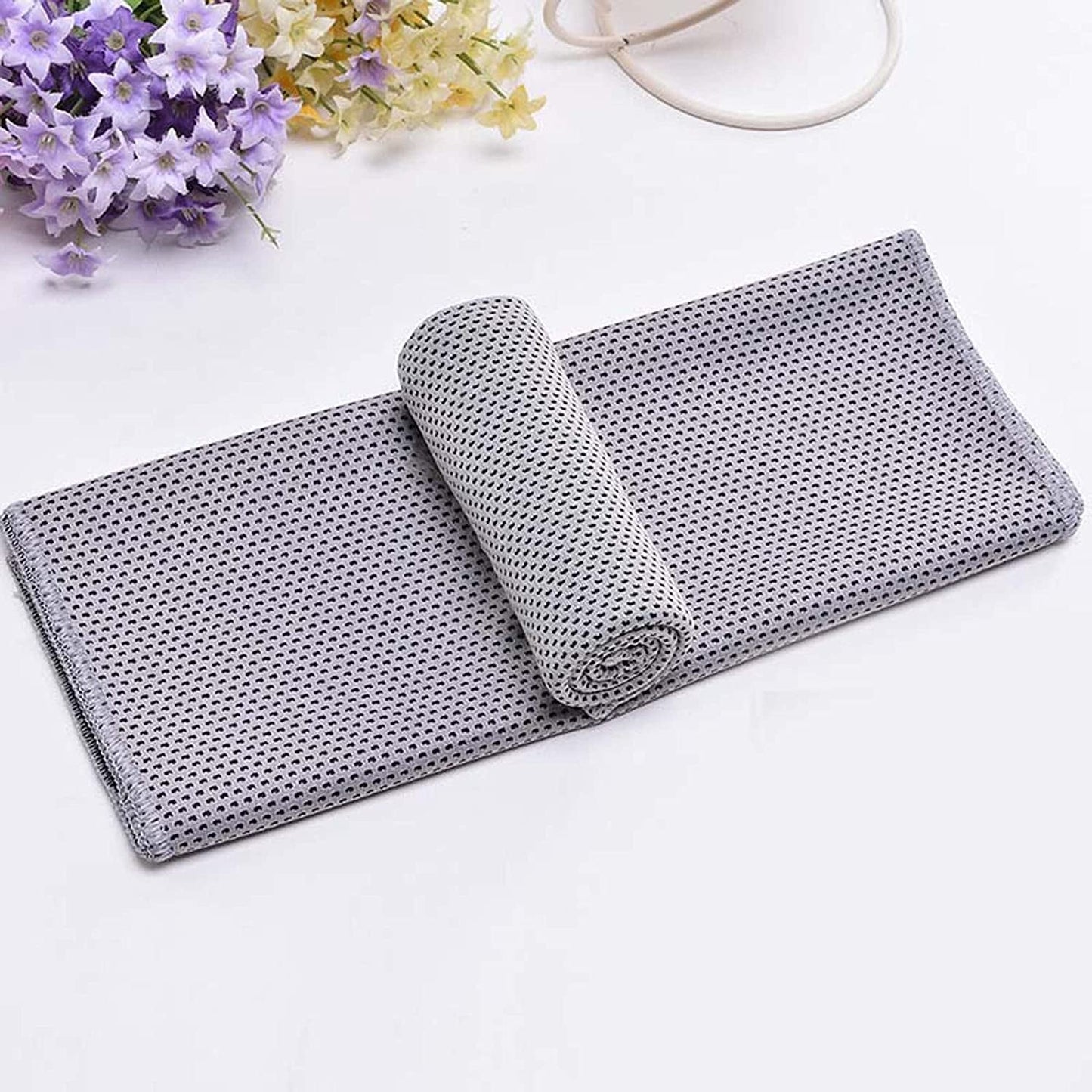 VARWANEO Sports Towel Cold Feeling Cool Outdoor Fitness Sports Cold Towel Quick Cooling, Dark Blue, 12X31.5In