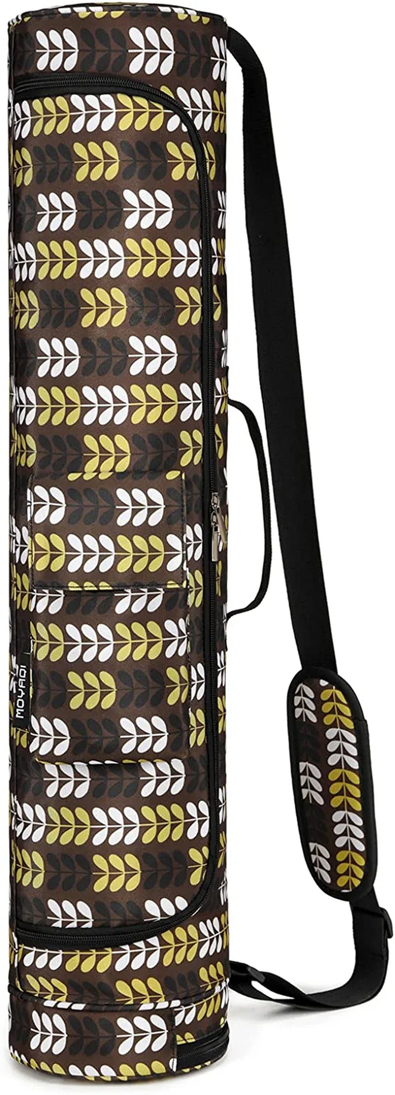 MOYAQI Yoga Mat Bag, Dual Full Zip Exercise Yoga Mat Carrier, Yoga Mat Carry Bag for Women Men with Storage Pockets and Adjustable Shoulder Strap