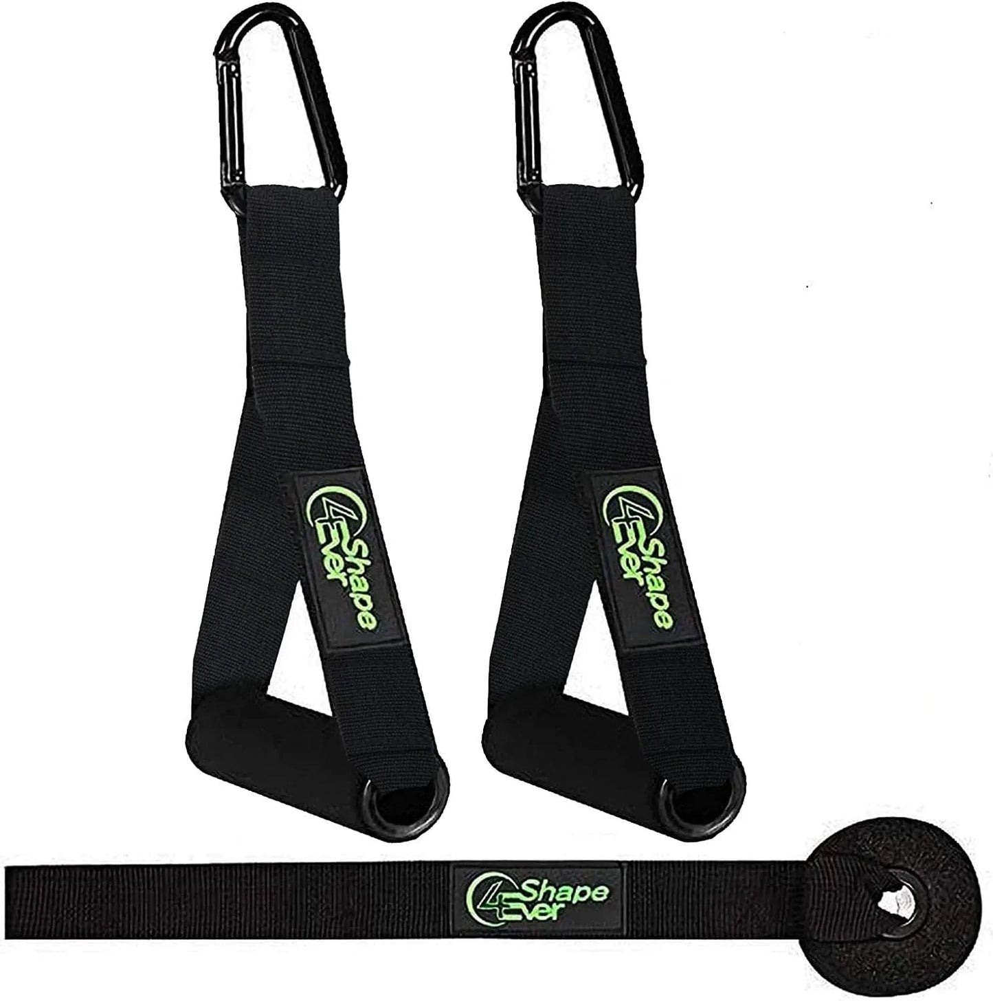 4Evershape Resistance Bands Handles, Upgraded Grip Wide Design with Solid ABS Cores, Durable Big Carabiners for Cable Machines and Exercise Bands Workout
