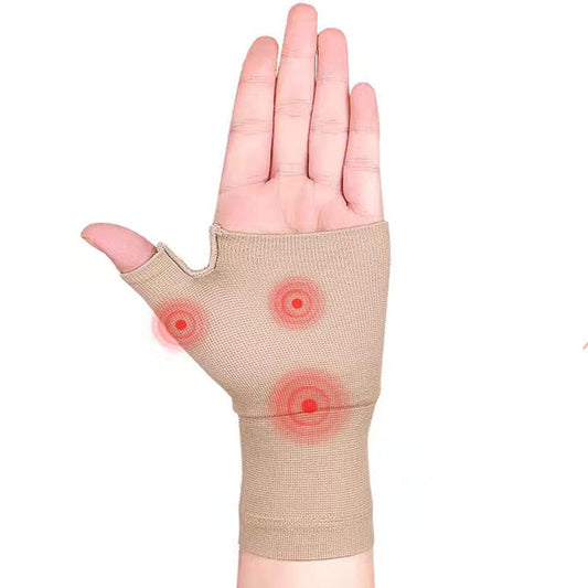 WULI 1 Pair Arthritis Gloves Wrist Supporter Thumb Supporter Baseball Tennis Golf Courses Prevention of Injury Soft Daily Life Fixed Care of Wrist Pressure (Yellow, Xx-Large)