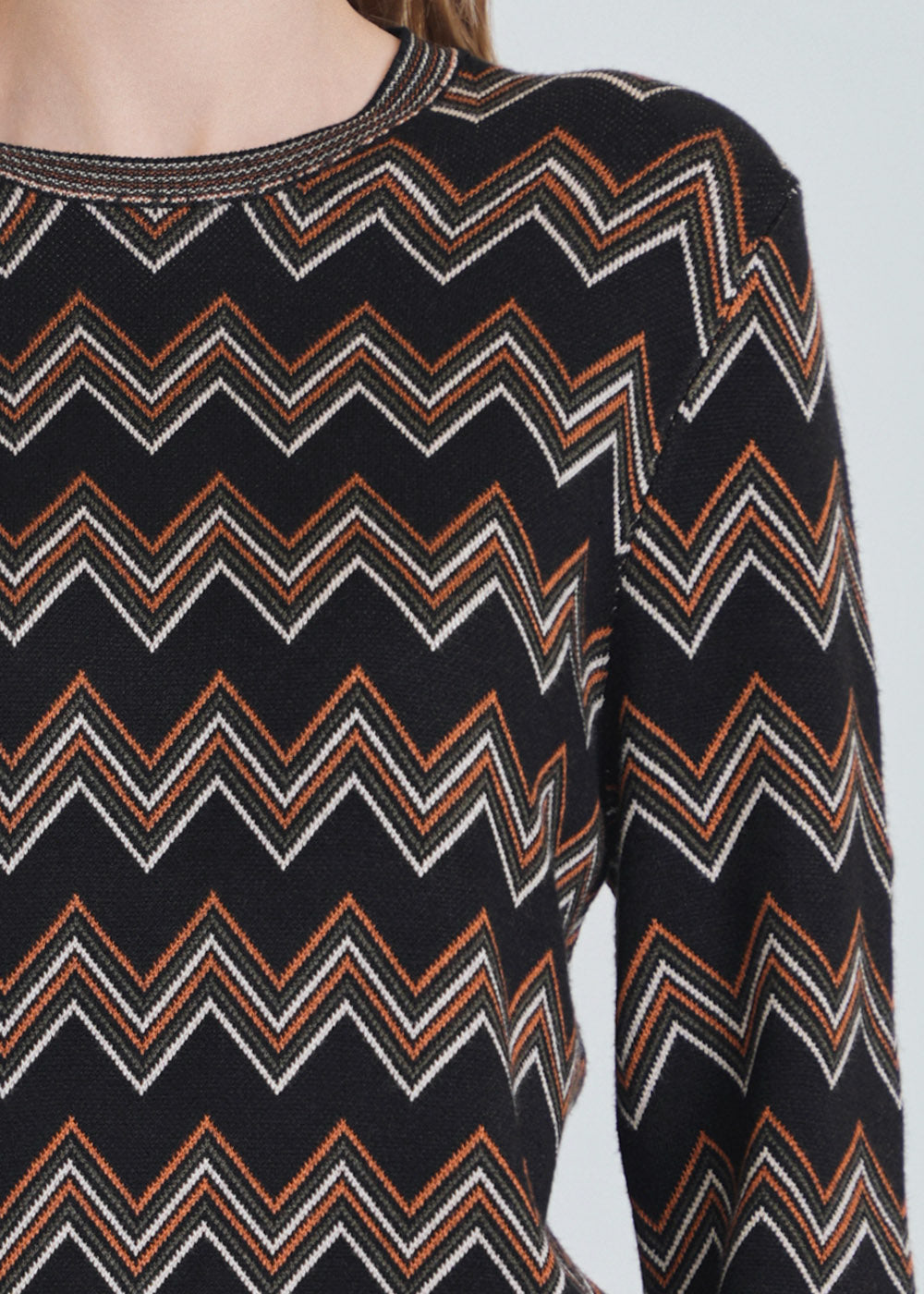 Zigzag Knit Sweater