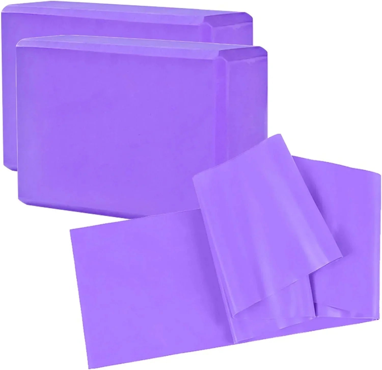 A Set of 2 Yoga Blocks and Yoga Belt Suitable for Yoga Lovers Pilates QP5
