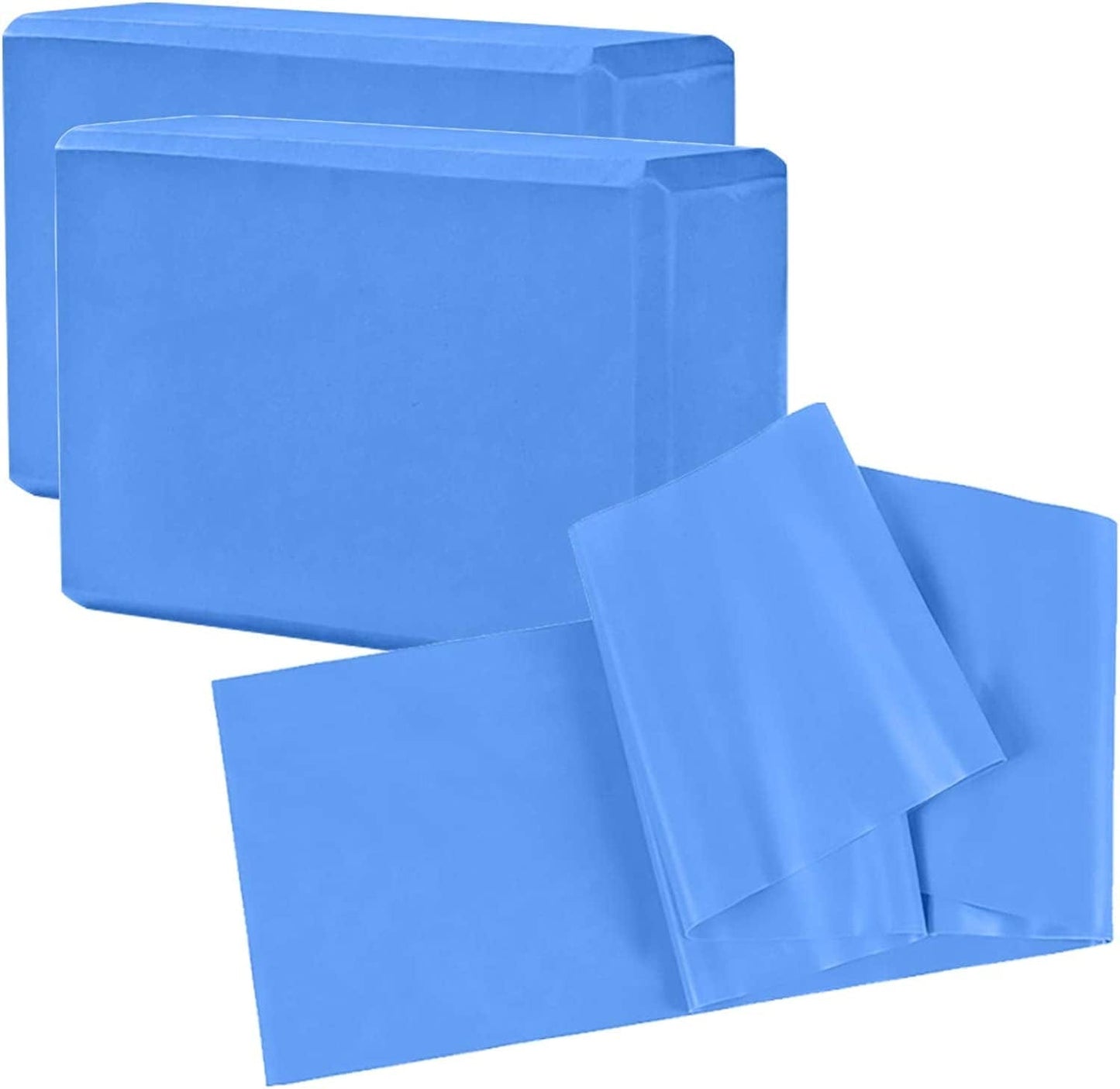 A Set of 2 Yoga Blocks and Yoga Belt Suitable for Yoga Lovers Pilates QP5