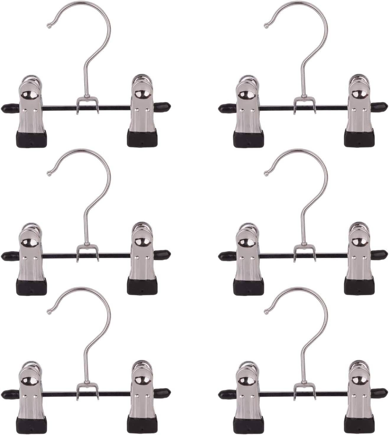 Adjustable Stainless Steel Shoe Rack Pants Folder Multi-Functional Portable Travel Laundry Washing Machine Rack Hooks Socks Clip Boot Hanger Set of 6 (6-2)