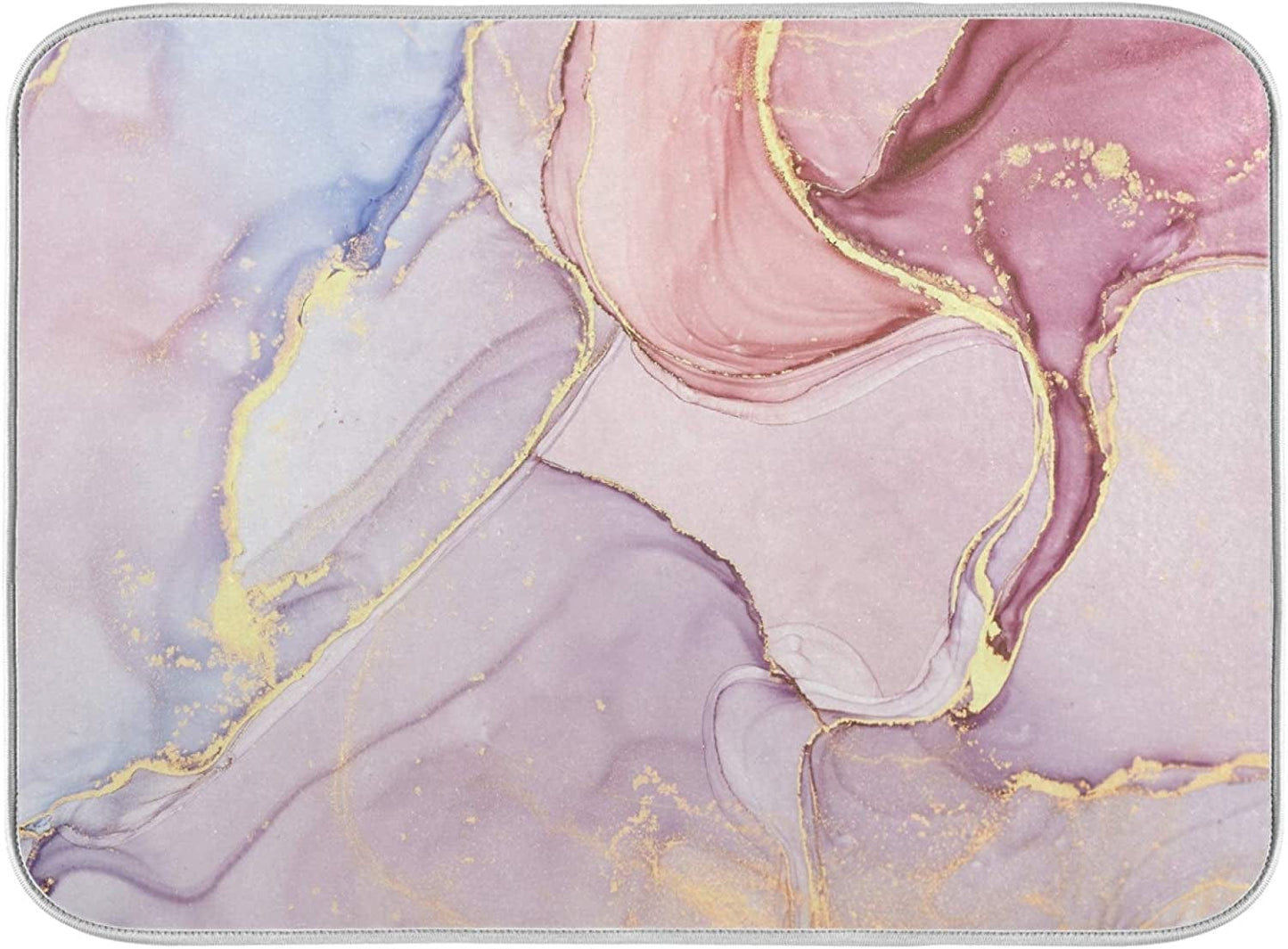 American Flag on Wooden Fence Dish Drying Mats for Kitchen 18X24 Inch USA Flag Patriotic Absorbent Machine Washable Fast Drying Pad Dish Drainer Mat for Kitchen Counter