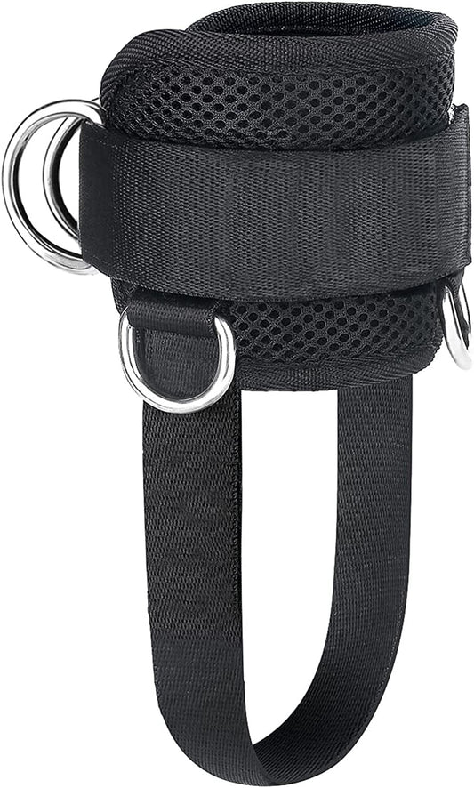 Ankle Straps for Cable Machine Glute Kickbacks, Padded Ankle Cuffs Gym Lower Body Exercises Fitness Accessories, Adjustable Comfort Fit Men & Women Leg Workout Strap