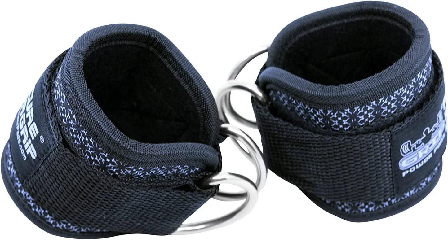 Ankle Straps for Cable Machines Double D-Ring Gym Adjustable Neoprene Premium Cuffs to Enhance Legs Abs & Glutes Kickbacks Workouts Leg Curls Extensions Booty Hip Abductors Exercise for Men & Women