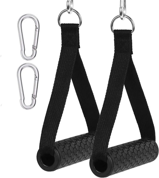 ANMKOT Resistance Bands Handles, Cable Machine Attachment Handles Heavy Duty Exercise Handle D-Rings with Solid ABS Cores,Durable Carabiners for Cable Machine, Exercise Strength Training