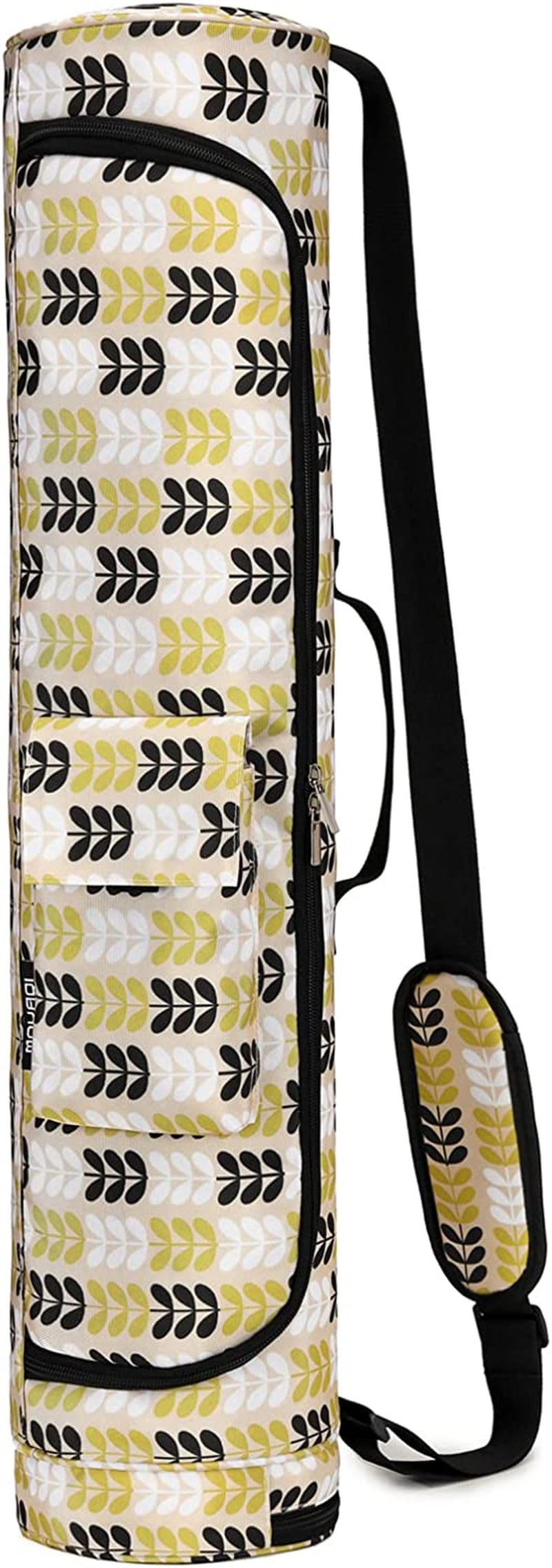 MOYAQI Yoga Mat Bag, Dual Full Zip Exercise Yoga Mat Carrier, Yoga Mat Carry Bag for Women Men with Storage Pockets and Adjustable Shoulder Strap