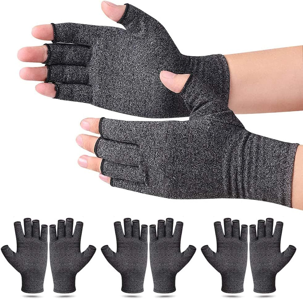 ZEPOHCK Arthritis Compressions Gloves, Relieve Pain for Rheumatoid, RSI, Carpal Tunnel, Hand Gloves for Dailywork, Hands and Joints Pain Relief for Women and Men (Khaki, M)