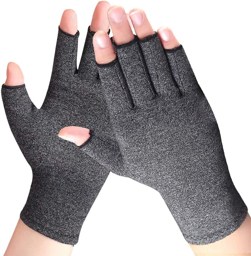 ZEPOHCK Arthritis Compressions Gloves, Relieve Pain for Rheumatoid, RSI, Carpal Tunnel, Hand Gloves for Dailywork, Hands and Joints Pain Relief for Women and Men (Khaki, M)