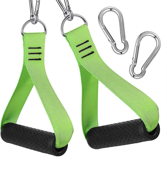 Upgraded Exercise Handles Cable Machine - Heavy Duty Resistance Bands Handles Replacement Pull Handles Foam Handle Grips, with Durable Carabiners for Fitness Bands Workout Strength Trainer, (1 Pair)