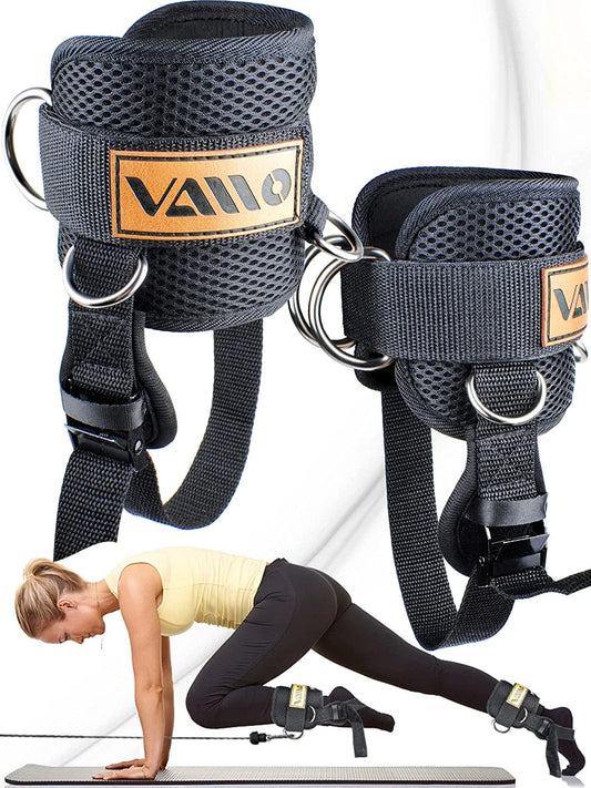 VAIIO Ankle Straps for Cable Machines (Pair) Cable Attachments for Gym Set Kickbacks, Glute Workouts, Lower Body Exercises, Adjustable Comfort Fit Neoprene, Tone the Legs for Men & Women