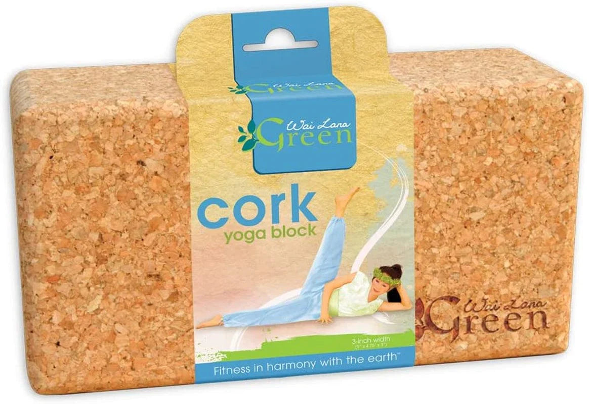 Wai Lana Green Cork Yoga Block