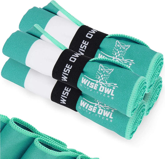 Wise Owl Outfitters Beach Towel and Yoga Towel - Quick Dry Microfiber Travel Towel for Beach, Pool, Yoga, Swim, Hand, Face, and Body