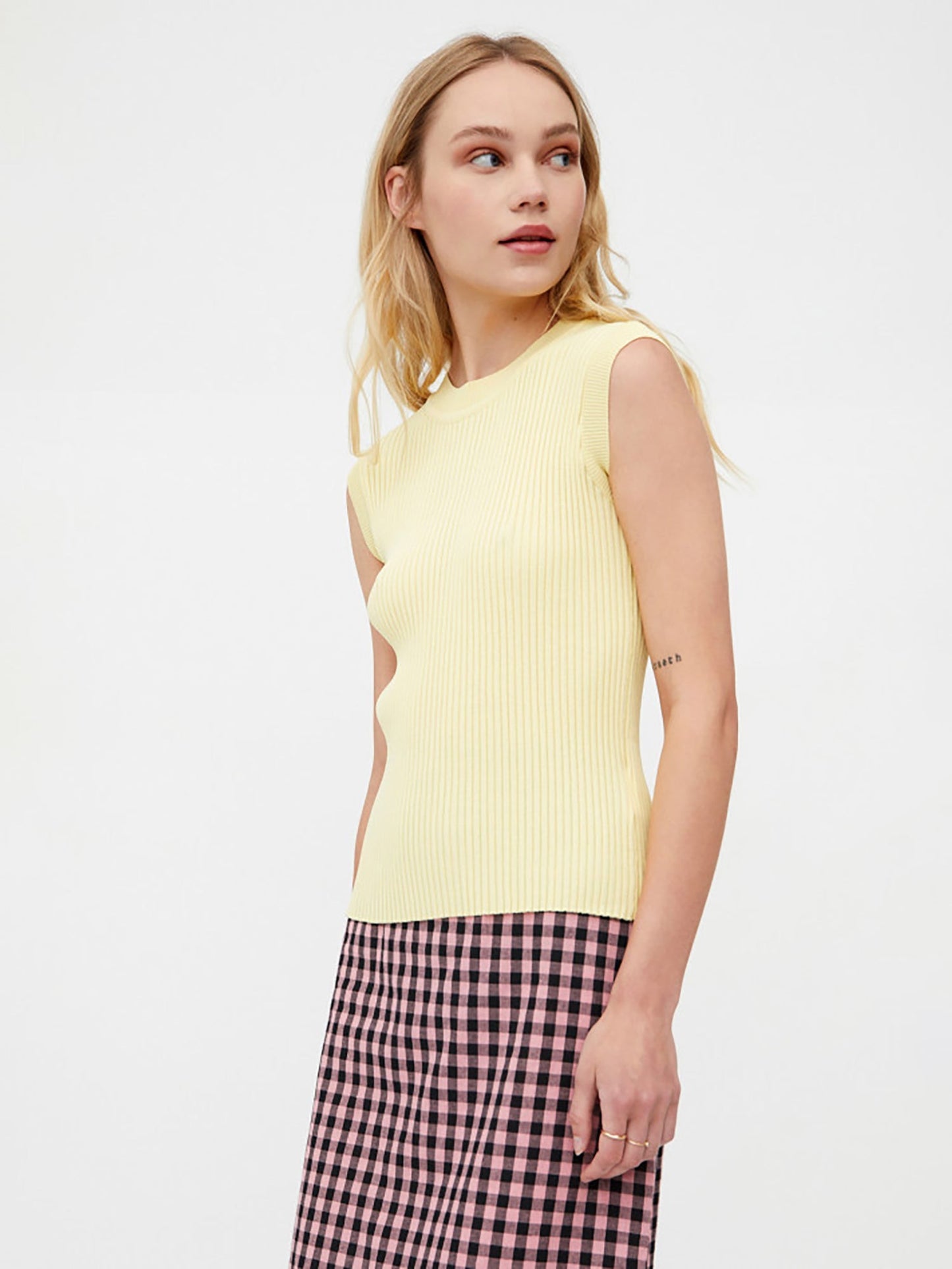 Wild Pony Sleeveless Ribbed Knit Top