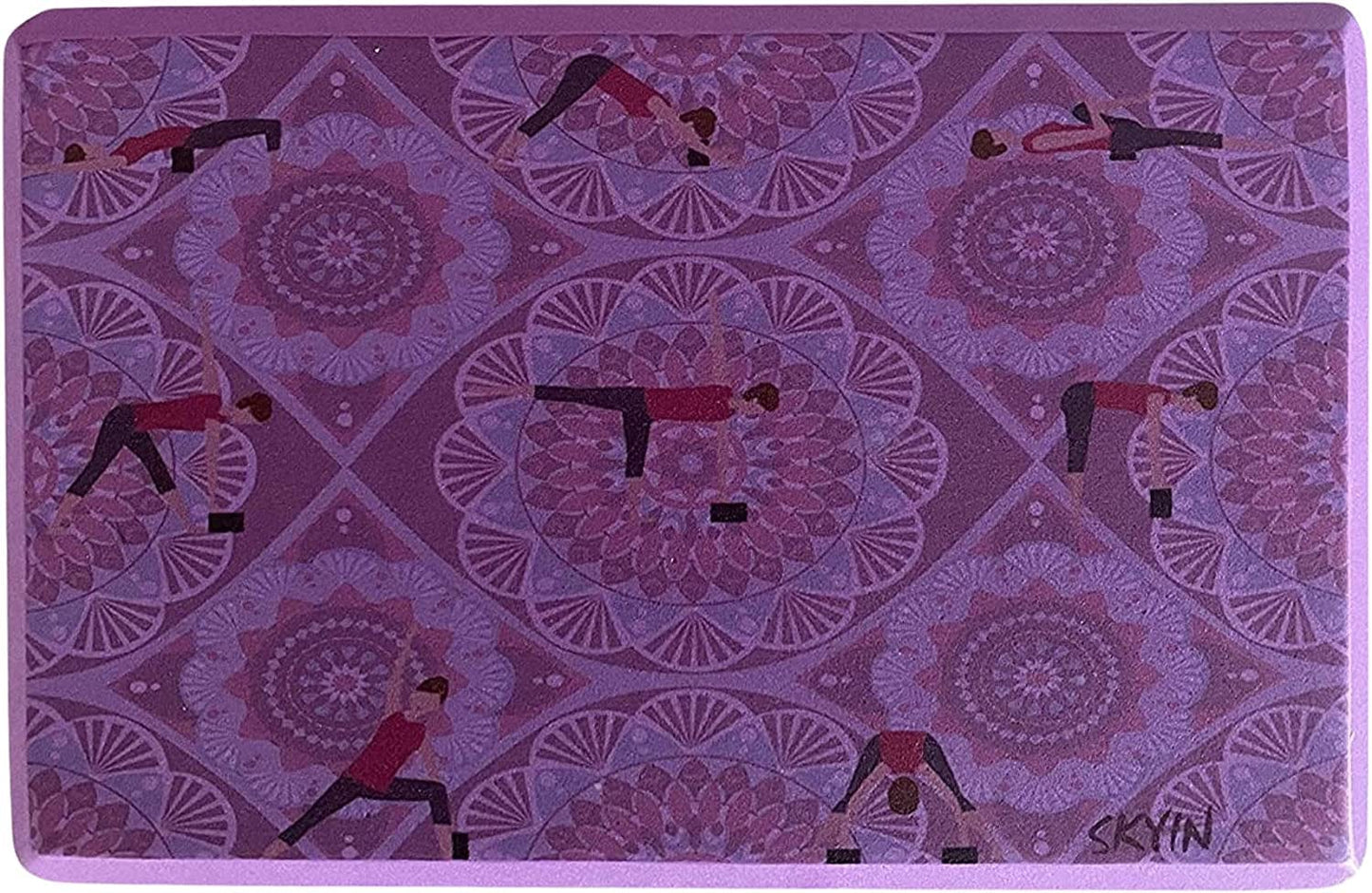 YOGA BLOCK,1 Pcs,Guide Pattern on the Surface, EVA Foam Soft Non-Slip Surface for Yoga, Pilates, Meditation.