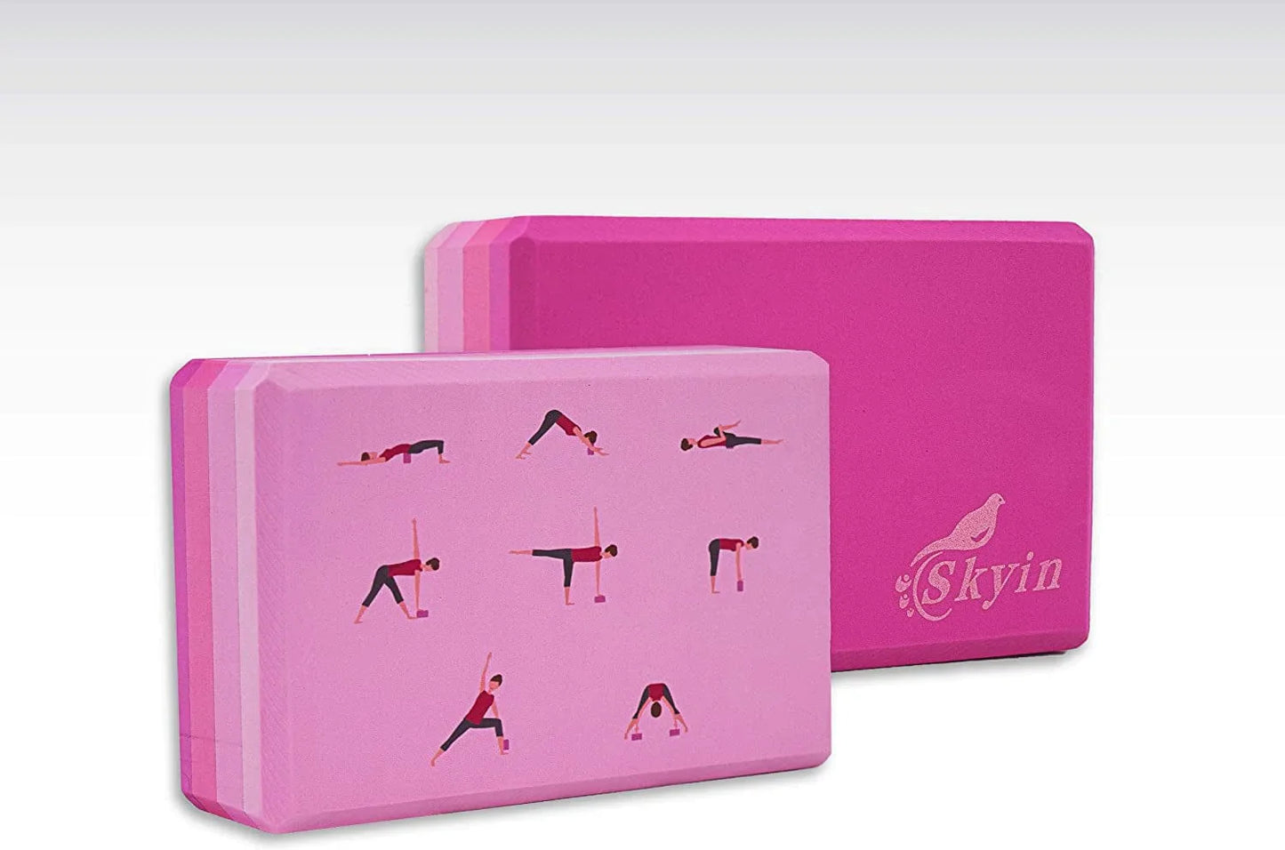 YOGA BLOCK,1 Pcs,Guide Pattern on the Surface, EVA Foam Soft Non-Slip Surface for Yoga, Pilates, Meditation.