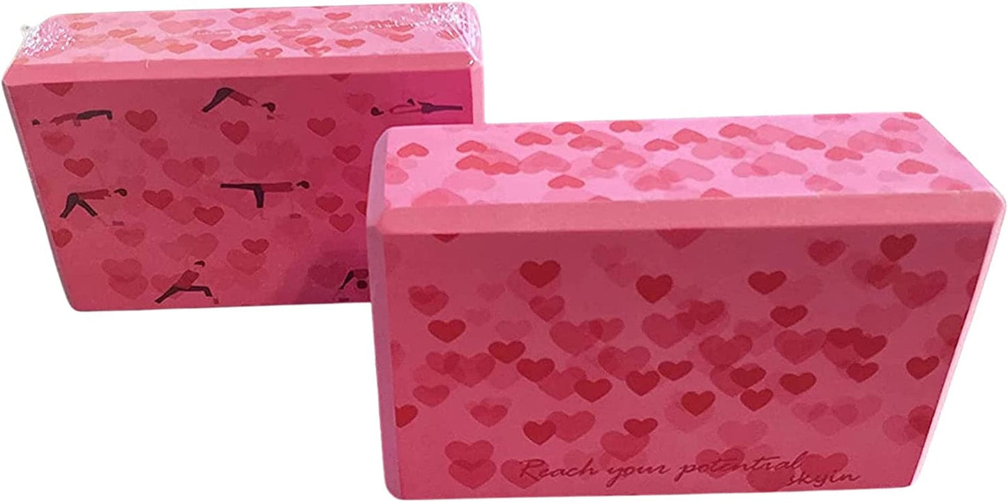 YOGA BLOCK,1 Pcs,Guide Pattern on the Surface, EVA Foam Soft Non-Slip Surface for Yoga, Pilates, Meditation.
