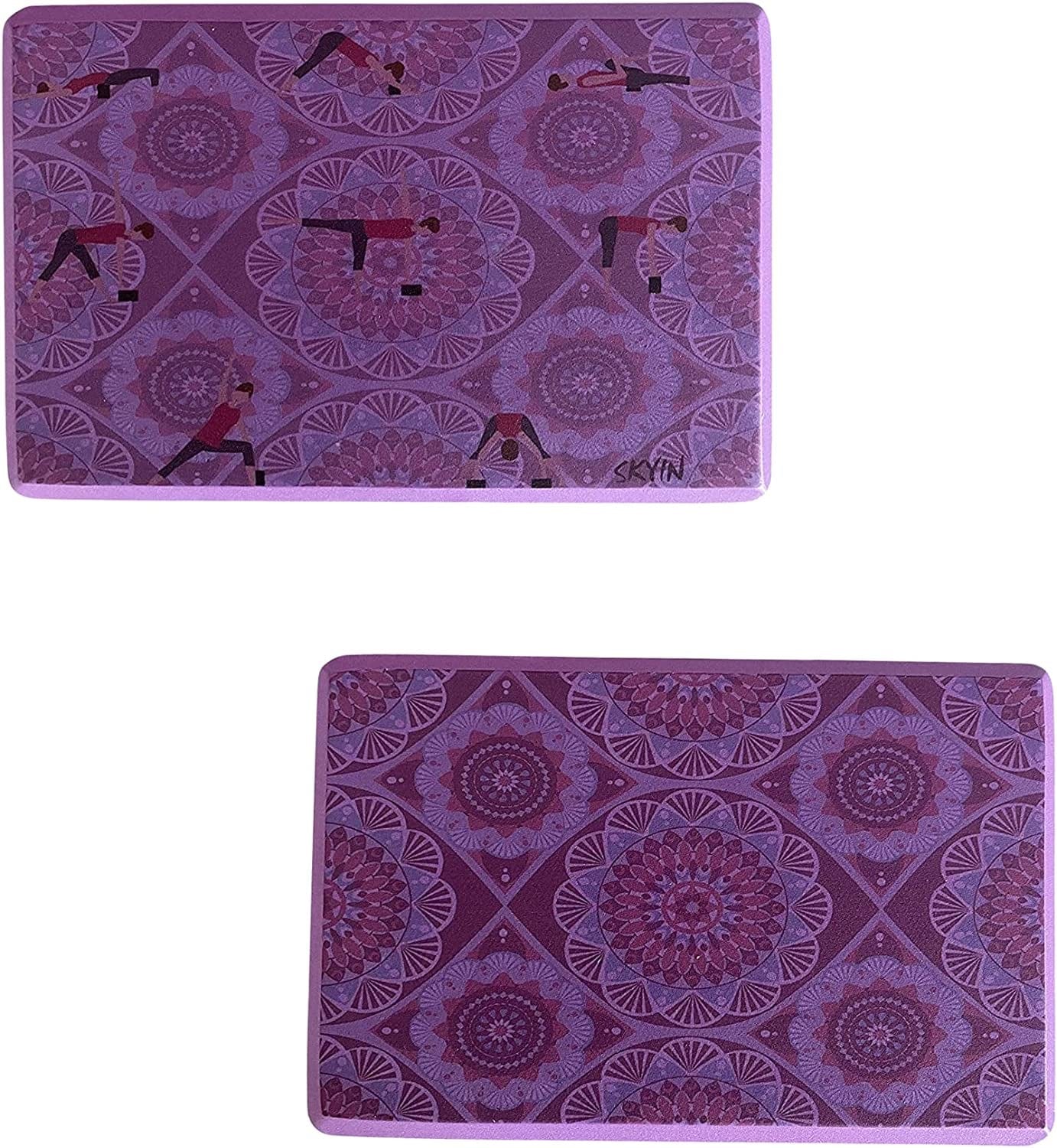 YOGA BLOCK,1 Pcs,Guide Pattern on the Surface, EVA Foam Soft Non-Slip Surface for Yoga, Pilates, Meditation.