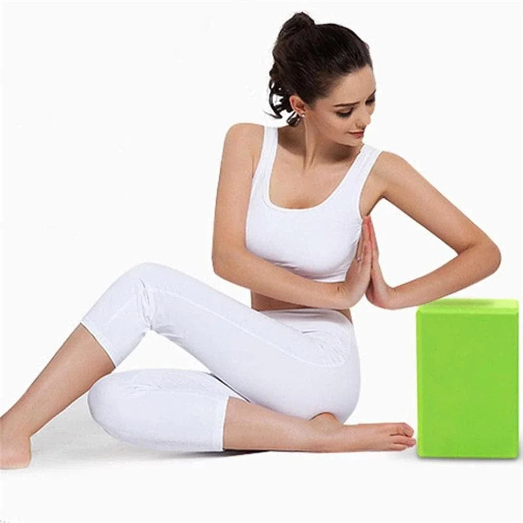Yoga Blocks,Exercise Fitness Yoga Blocks Foam Bolster,Latex-Free Eva Foam Soft Non-Slip Foam Surface,Improve Strength,Flexibility and Balance,For Women Yoga Pilates and Meditation (Blue)