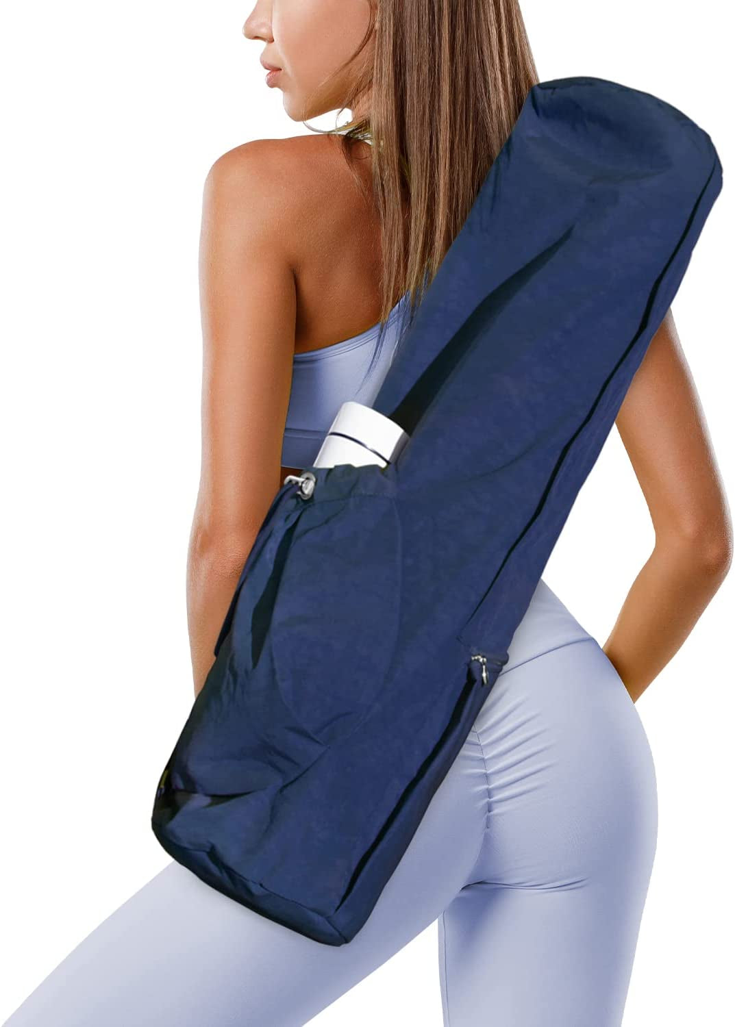 Enjoyactive Yoga Mat Bag | Premium, Waterproof, Multi Pockets, Adjustable Strap | 2 Size for 1/4" or 1/2" Thick Yoga Mat Carrier | Perfect Yoga Bag to Gym Class Beach Park Travel for Women & Men