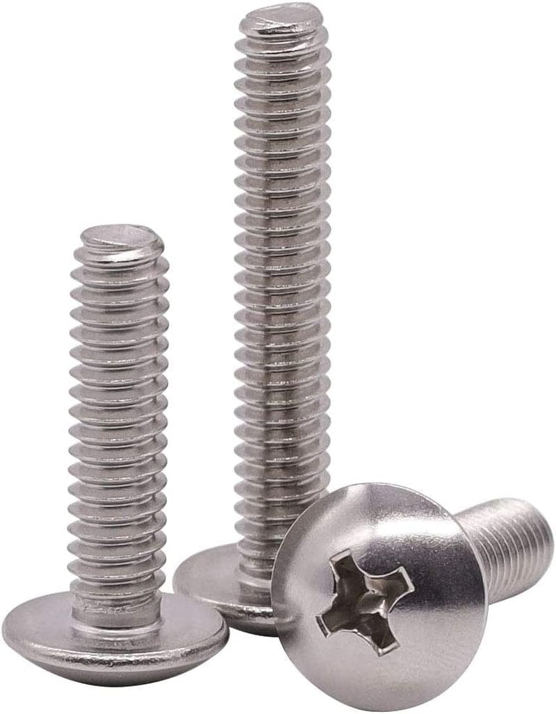 1/4-20 X 1" Truss Head Machine Screws, Phillips Drive, Fully Machine Thread, 18-8 Stainless Steel 304, Bright Finish, Pack of 50