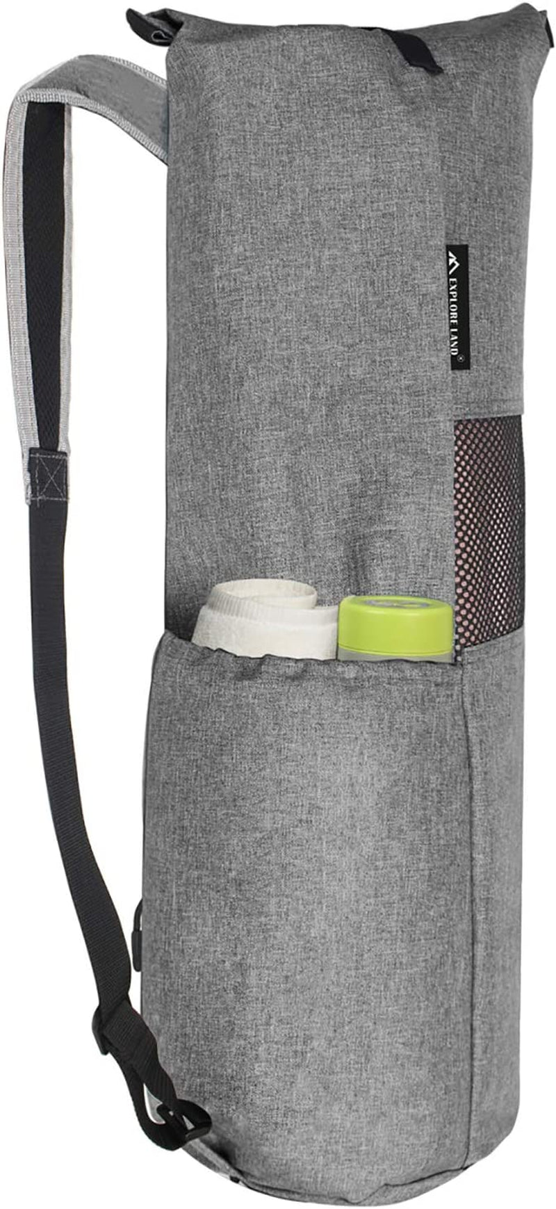 Explore Land Oxford Yoga Mat Storage Bag with Breathable Window and Large Pocket for up to 1/2 1/4 Inches Extra-Thick Yoga Mat