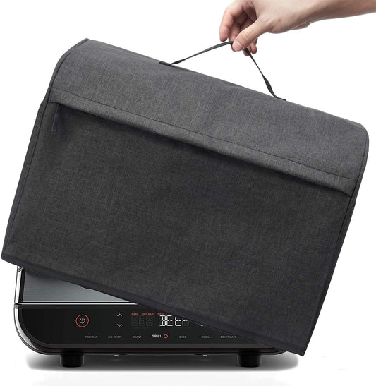 VOSDANS Dust Cover with Pockets for Ninja FG551 Foodi Smart XL 6-In-1 Indoor Grill, Machine Washable, Black (Cover Only)
