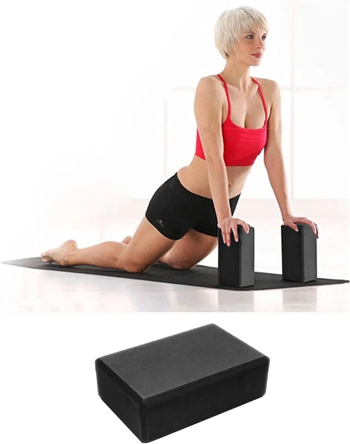 1Pc Yoga Blocks Foam Bolster Pillow Cushion for Women to Improve Strength, Flexibility and Balance