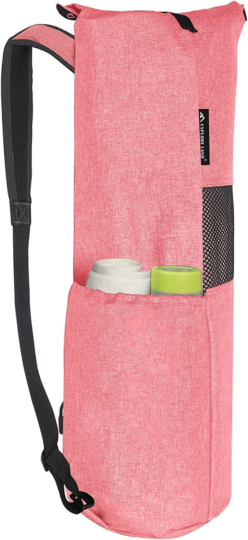 Explore Land Oxford Yoga Mat Storage Bag with Breathable Window and Large Pocket for up to 1/2 1/4 Inches Extra-Thick Yoga Mat