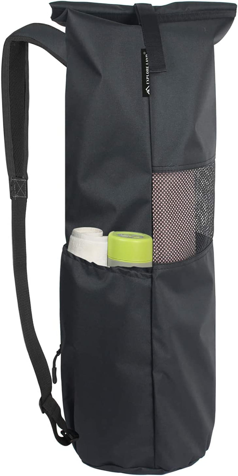 Explore Land Oxford Yoga Mat Storage Bag with Breathable Window and Large Pocket for up to 1/2 1/4 Inches Extra-Thick Yoga Mat