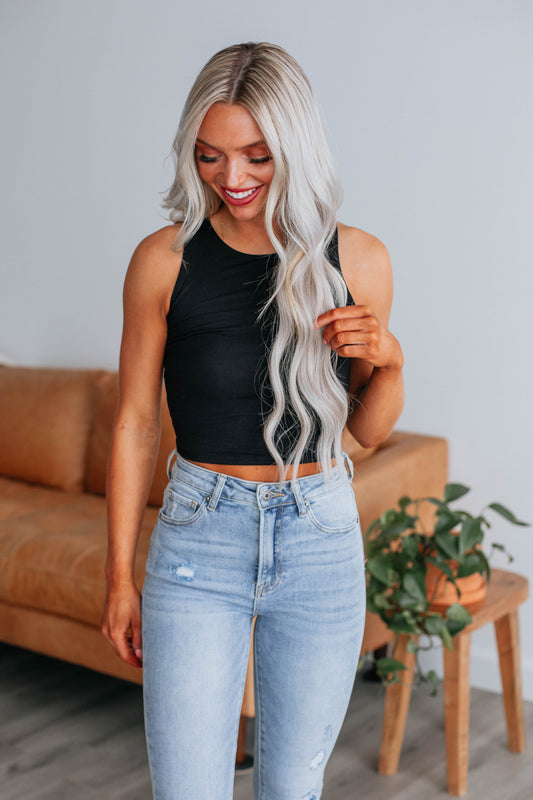 Angelina Basic Tank - Black