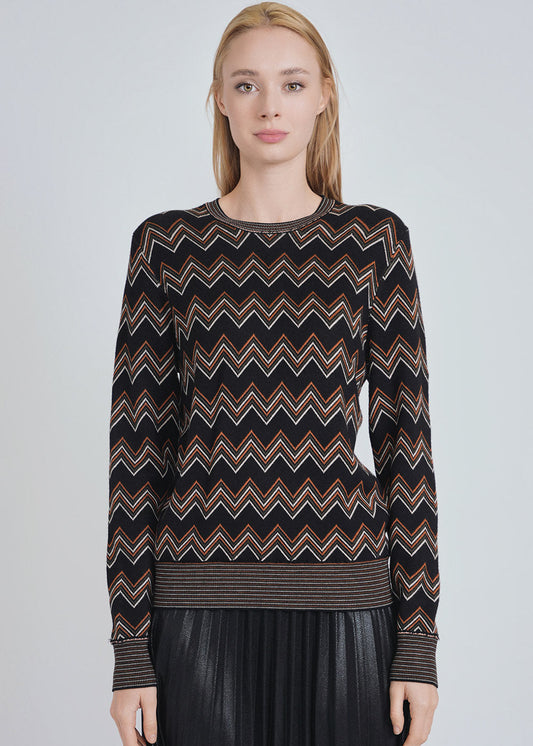 Zigzag Knit Sweater