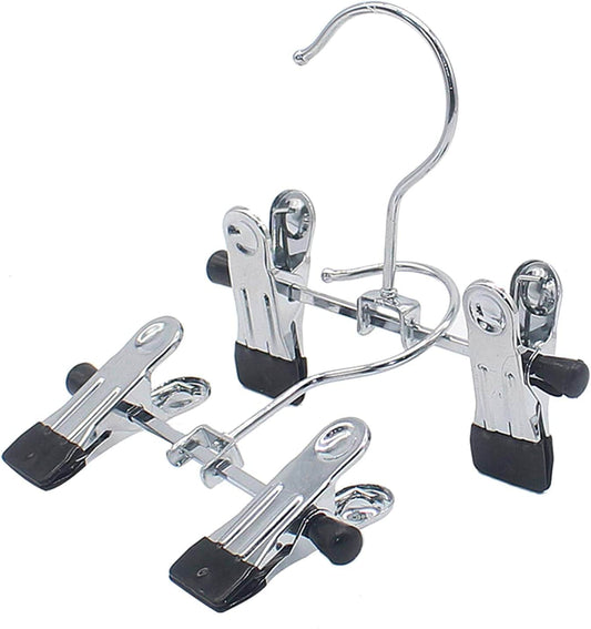 Adjustable Stainless Steel Shoe Rack Pants Folder Multi-Functional Portable Travel Laundry Washing Machine Rack Hooks Socks Clip Boot Hanger Set of 6 (6-2)