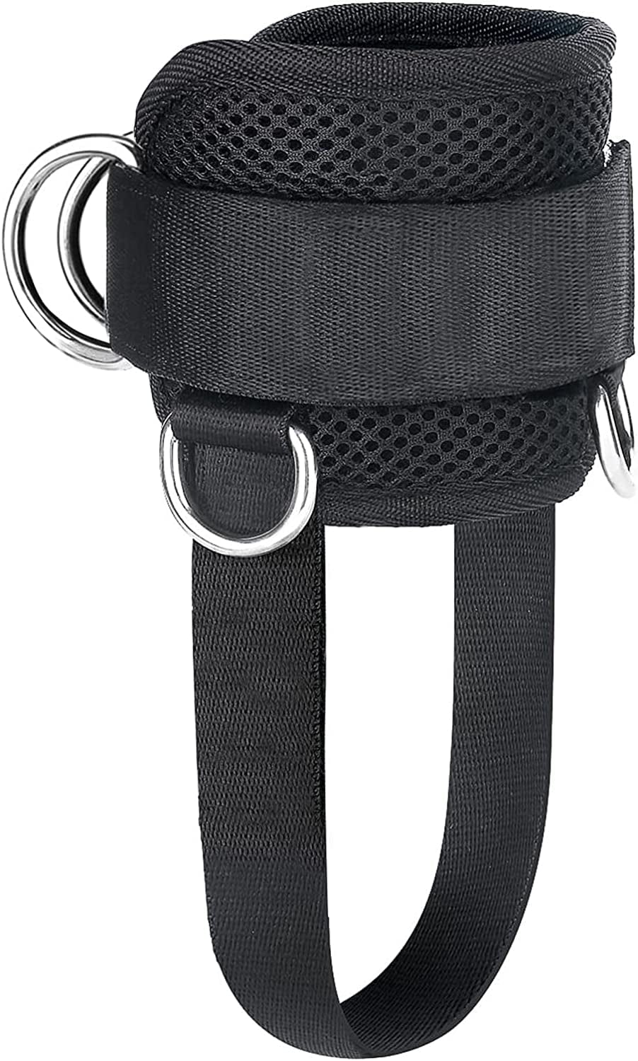 Ankle Straps for Cable Machine Glute Kickbacks, Padded Ankle Cuffs Gym Lower Body Exercises Fitness Accessories, Adjustable Comfort Fit Men & Women Leg Workout Strap