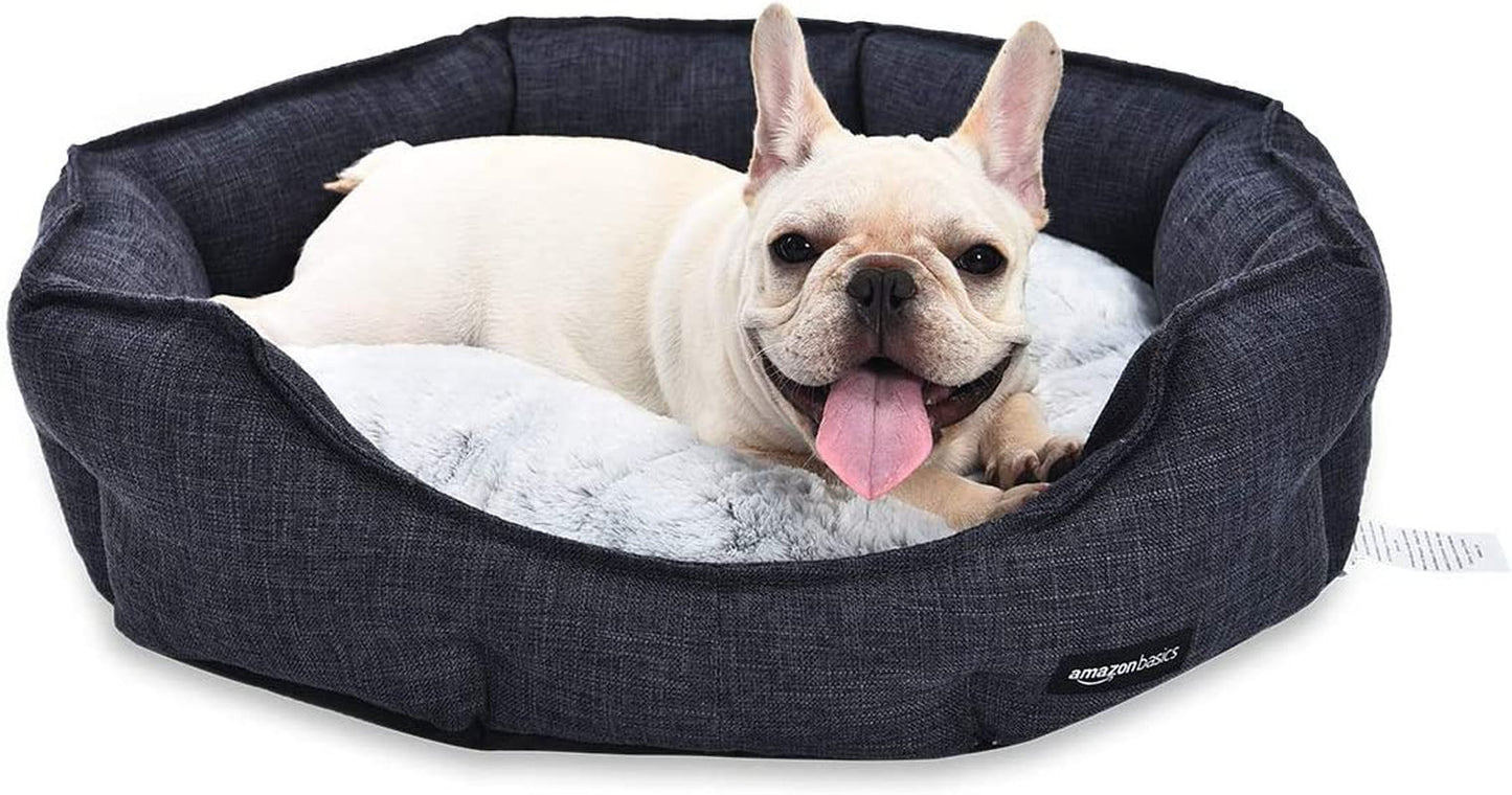 Amazonbasics Cuddler Pet Bed - Soft and Comforting - Medium, Grey