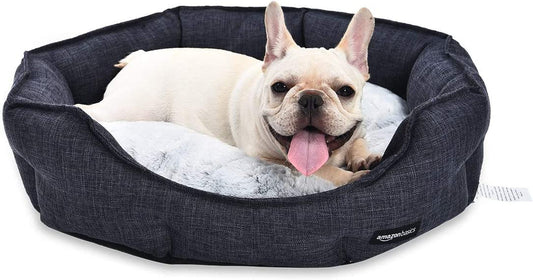 Amazonbasics Cuddler Pet Bed - Soft and Comforting - Medium, Grey