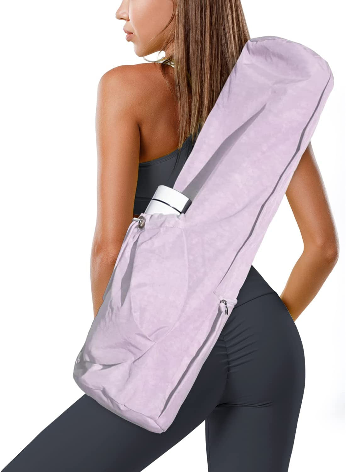 Enjoyactive Yoga Mat Bag | Premium, Waterproof, Multi Pockets, Adjustable Strap | 2 Size for 1/4" or 1/2" Thick Yoga Mat Carrier | Perfect Yoga Bag to Gym Class Beach Park Travel for Women & Men