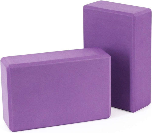 USHARESPORTS Yoga Blocks 2 Pack Yoga Block Women Set with Colorful and High Density EVA Foam Pillow for Fitness Support Deepen Poses