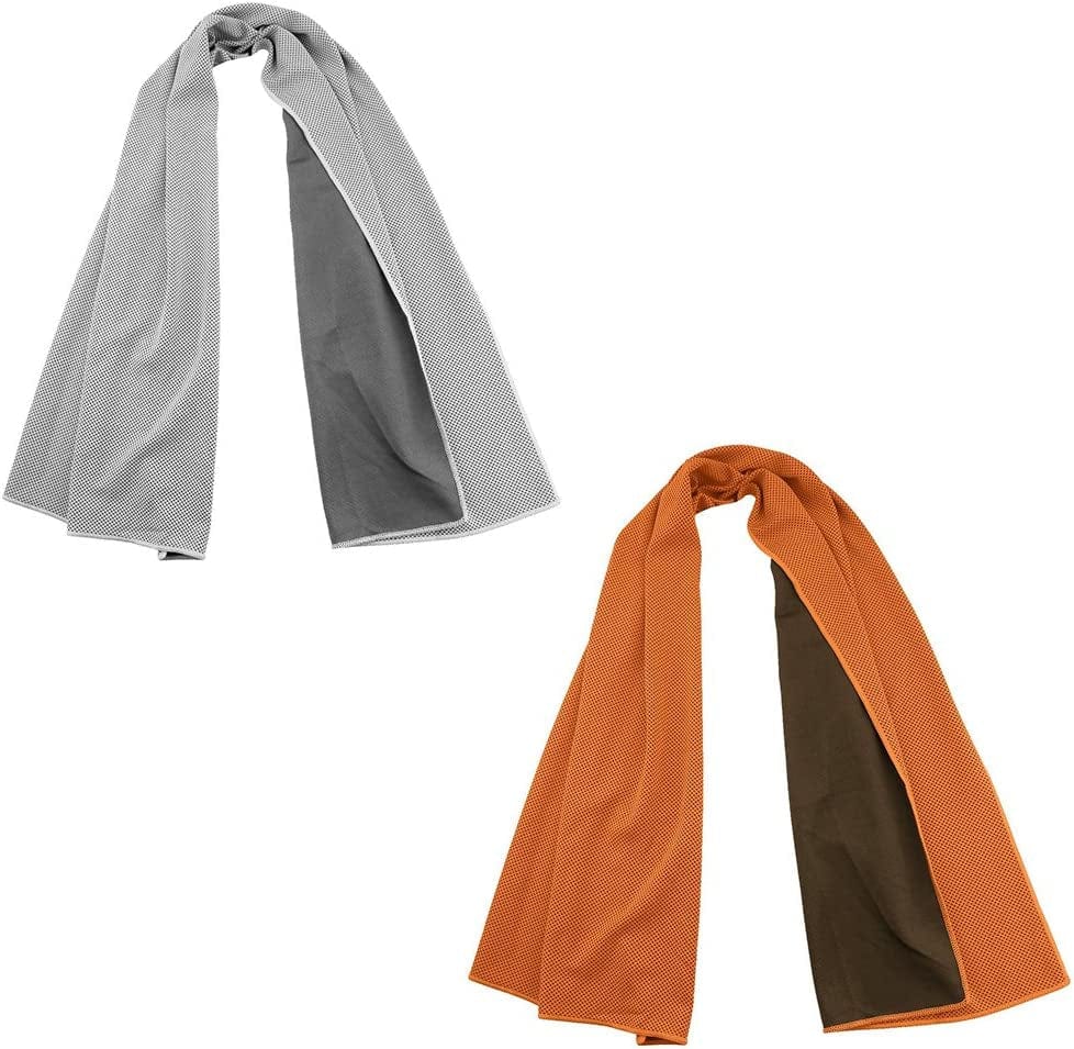 Xsby Pack of 2 Cooling Towel for Sports, Workout, Fitness, Gym, Yoga, Pilates, Travel, Camping and More