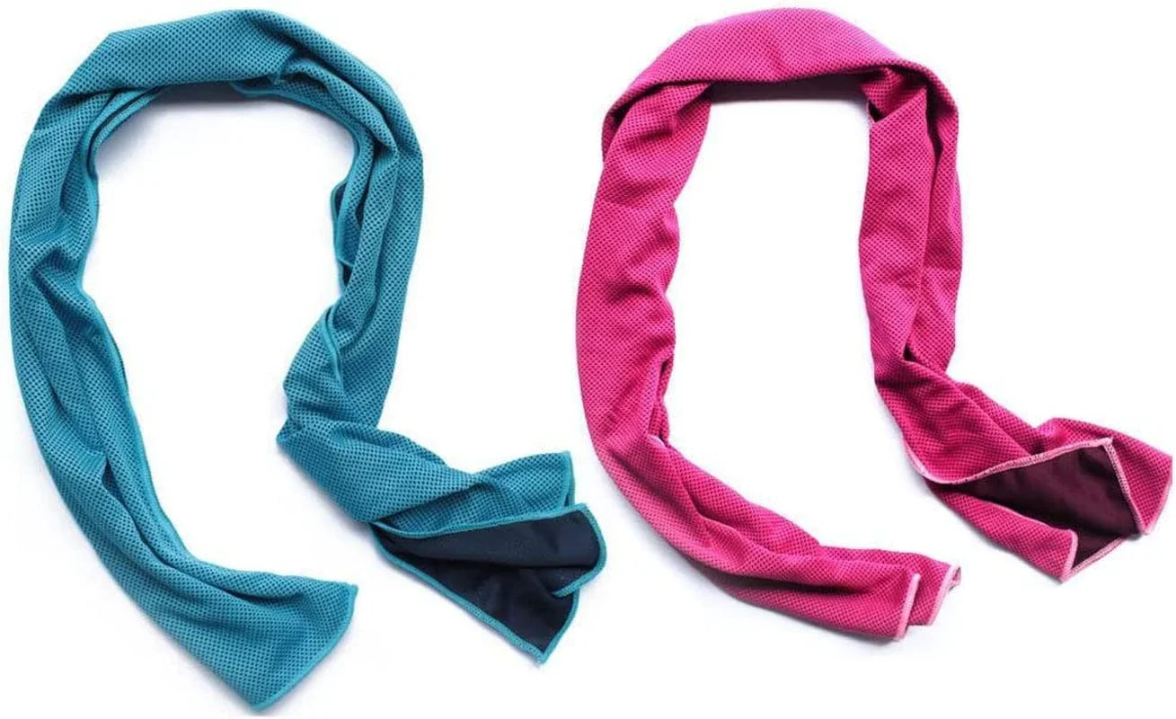 Xsby Pack of 2 Cooling Towel for Sports, Workout, Fitness, Gym, Yoga, Pilates, Travel, Camping and More
