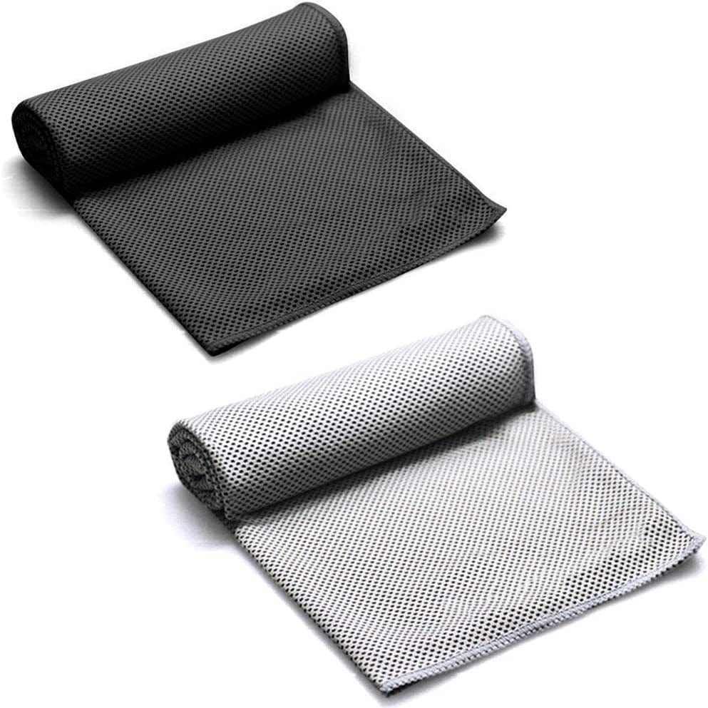 Xsby Pack of 2 Cooling Towel for Sports, Workout, Fitness, Gym, Yoga, Pilates, Travel, Camping and More