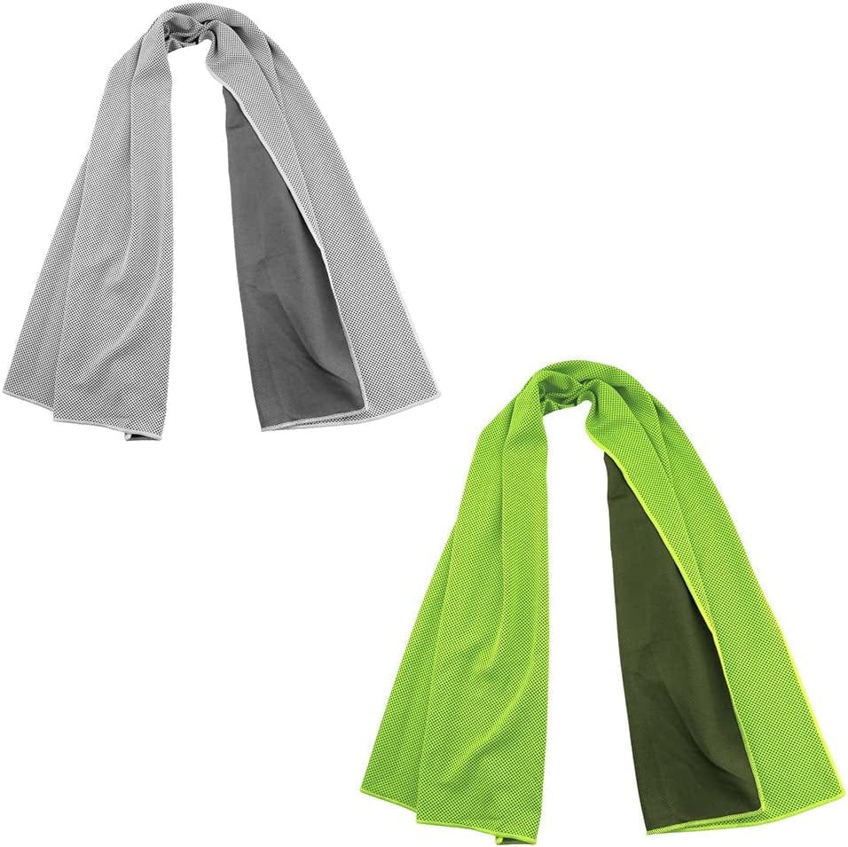 Xsby Pack of 2 Cooling Towel for Sports, Workout, Fitness, Gym, Yoga, Pilates, Travel, Camping and More