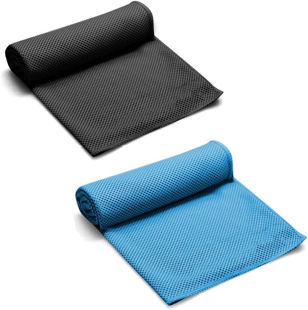 Xsby Pack of 2 Cooling Towel for Sports, Workout, Fitness, Gym, Yoga, Pilates, Travel, Camping and More