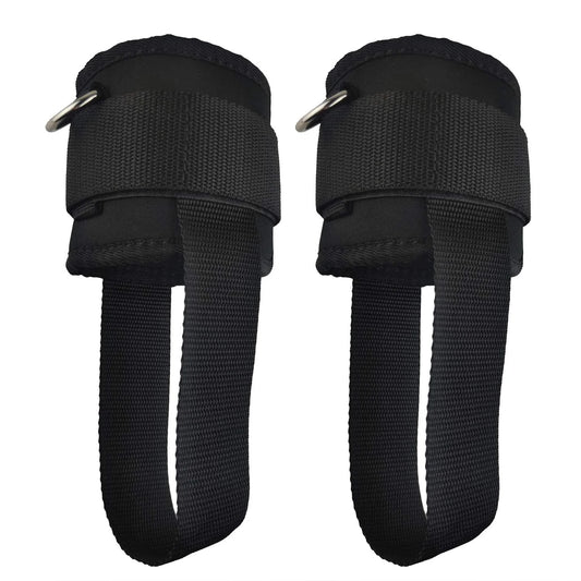YCYU Ankle Cuffs for Cable Machine with Feet Straps Workout Attachment Replacement Bands for Glute Kickback Leg Hip Exercise for Men & Women Black 2 Pack