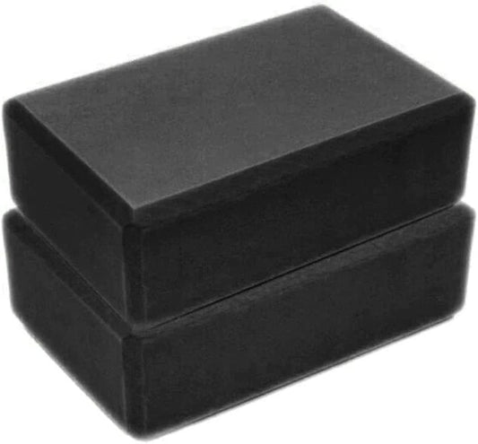 Yoga Blocks, Exercise Fitness Yoga Blocks Premium EVA Foam Blocks - Supportive, Soft Non-Slip and Sturdy Foam Surface for Yoga, Pilates, Meditation, Stretching and Toning Workouts (Black)
