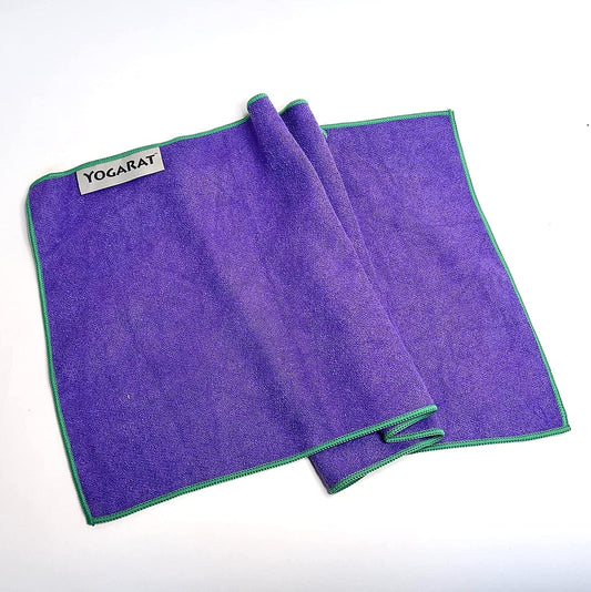 Yogarat Yoga Towel - 100% Microfiber - Multiple Sizes - Non-Slip - Absorbent - Thin - Lightweight Yoga Mat Towels - Yoga Hand Towel Option Available